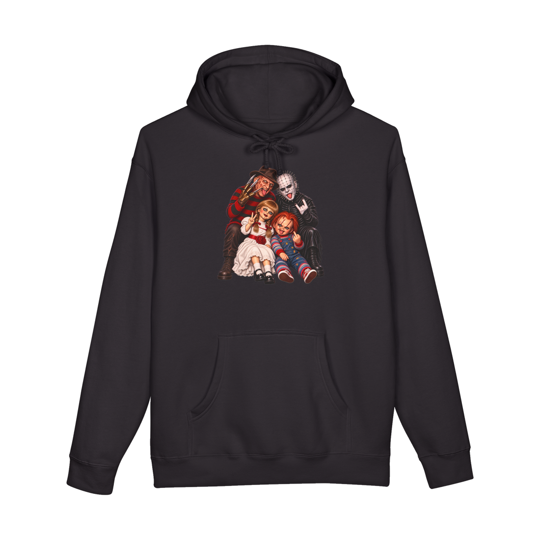 Murder Besties Hoodie — Funny Horror Movie Characters — Black