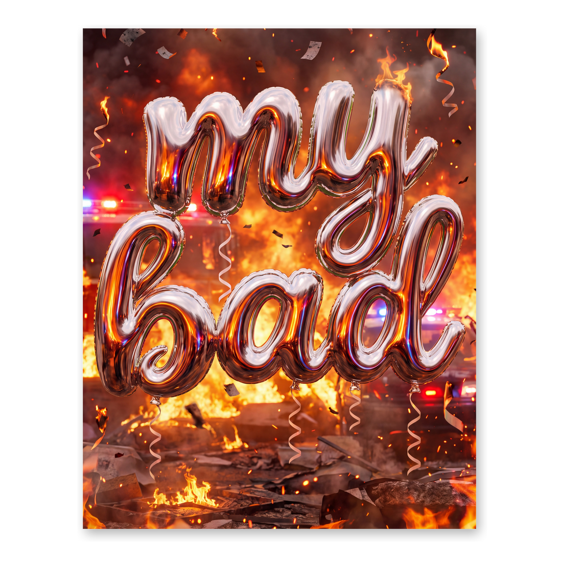 My Bad Poster — Funny Corporate Apology Wall Art