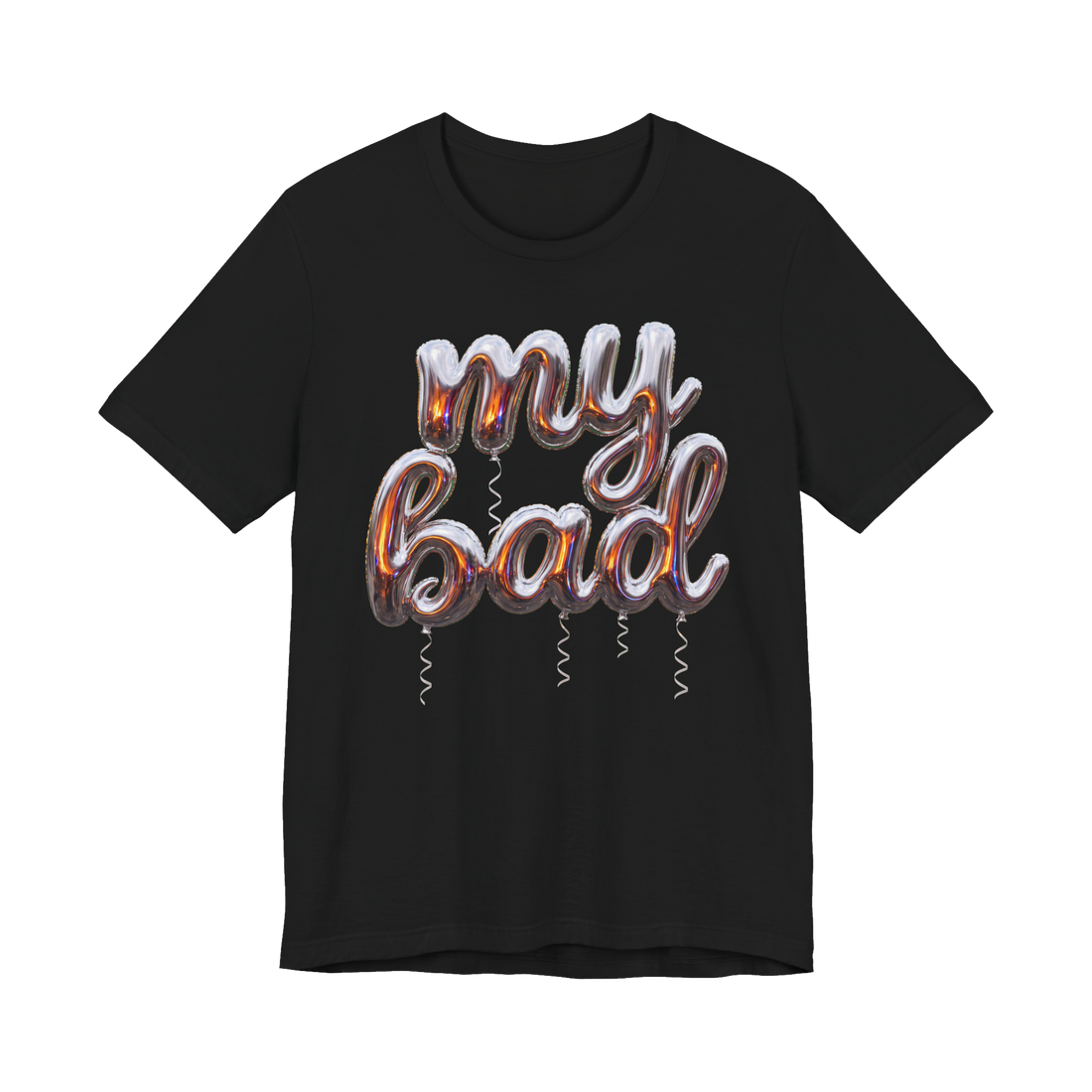 My Bad Funny Mylar Balloon Apology Shirt — Black