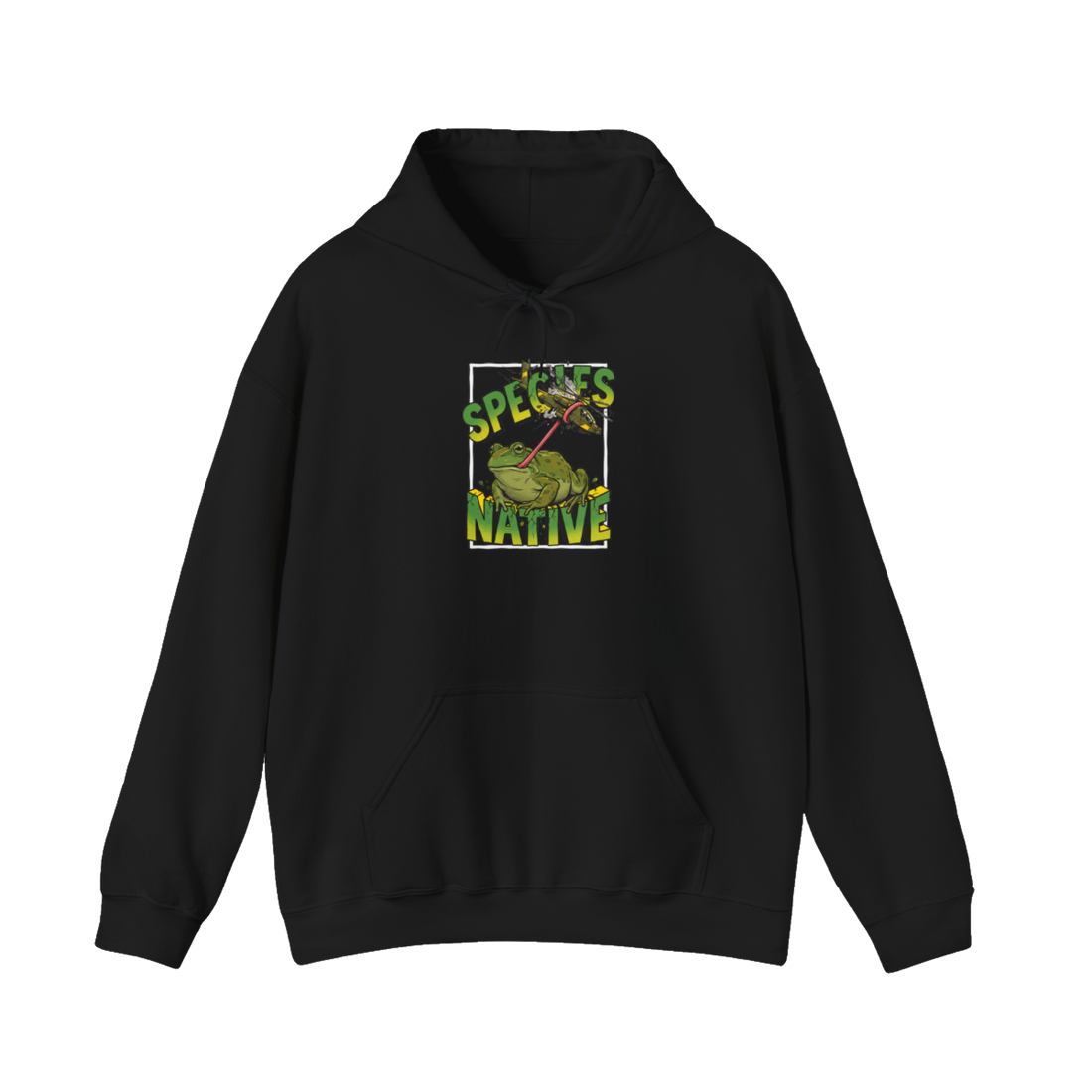 Native Species — Giant Frog vs Fighter Jet Hoodie