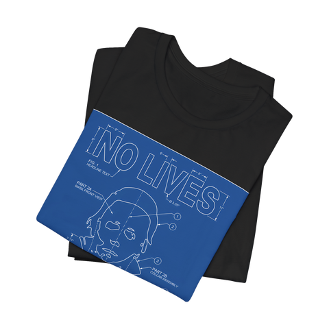 No Lives Matter Schematic T-Shirt — Michael Myers Blueprint Parody — Black