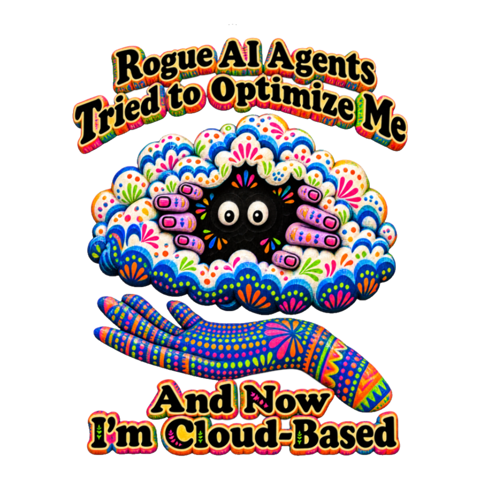 Now I'm Cloud-Based Sticker — Funny Rogue Ai Cloud Based Meme — White