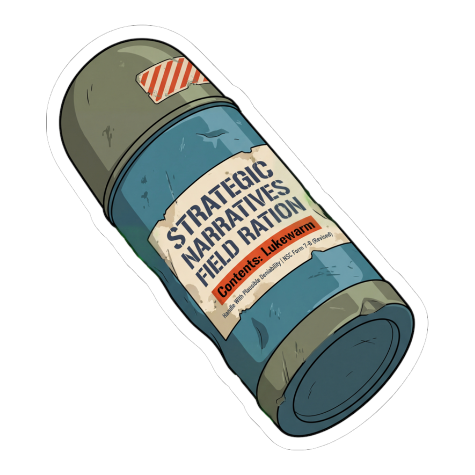 Office of Strategic Narratives Sticker - Funny Government Decal — White