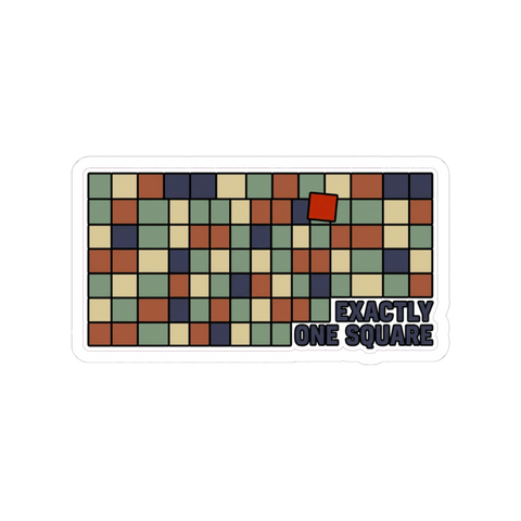 One Square limited edition 1-of-1 vinyl sticker