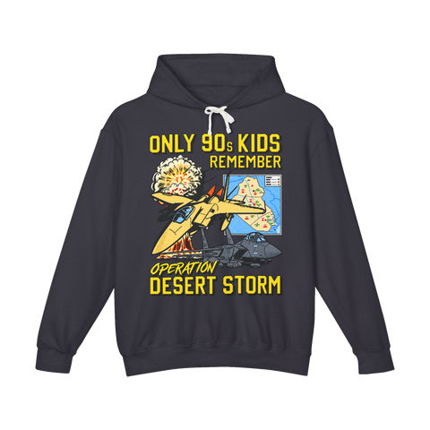 Only 90s Kids Remember Operation Desert Storm Hoodie — 90S Nostalgia — Black