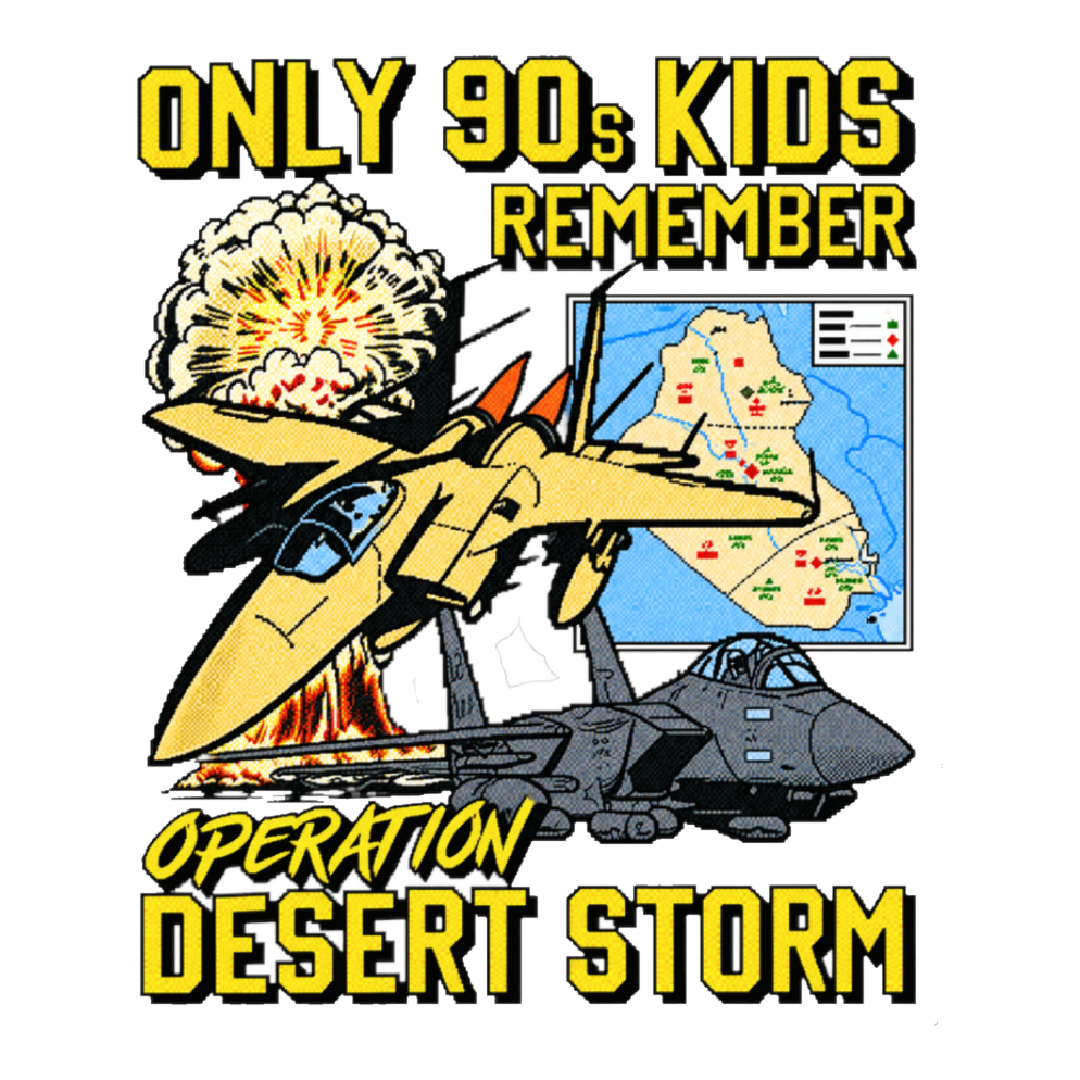 Only 90s Kids Remember Operation Desert Storm Sticker — 90S Nostalgia — White