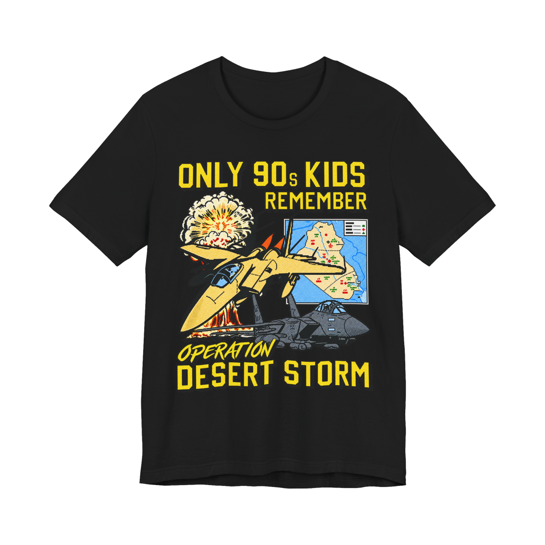 Only 90s Kids Remember Operation Desert Storm T-Shirt — 90S Nostalgia — Black