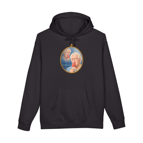A parody hoodie featuring a vintage locket of a grandma with the text OnlyGrams Top Earner.