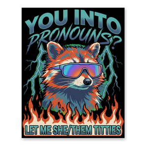 Can I She/Them — Funny Pronoun Meme Poster