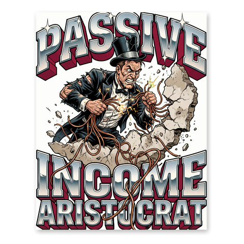 Passive Income Poster — Funny Landlord Real Estate Art