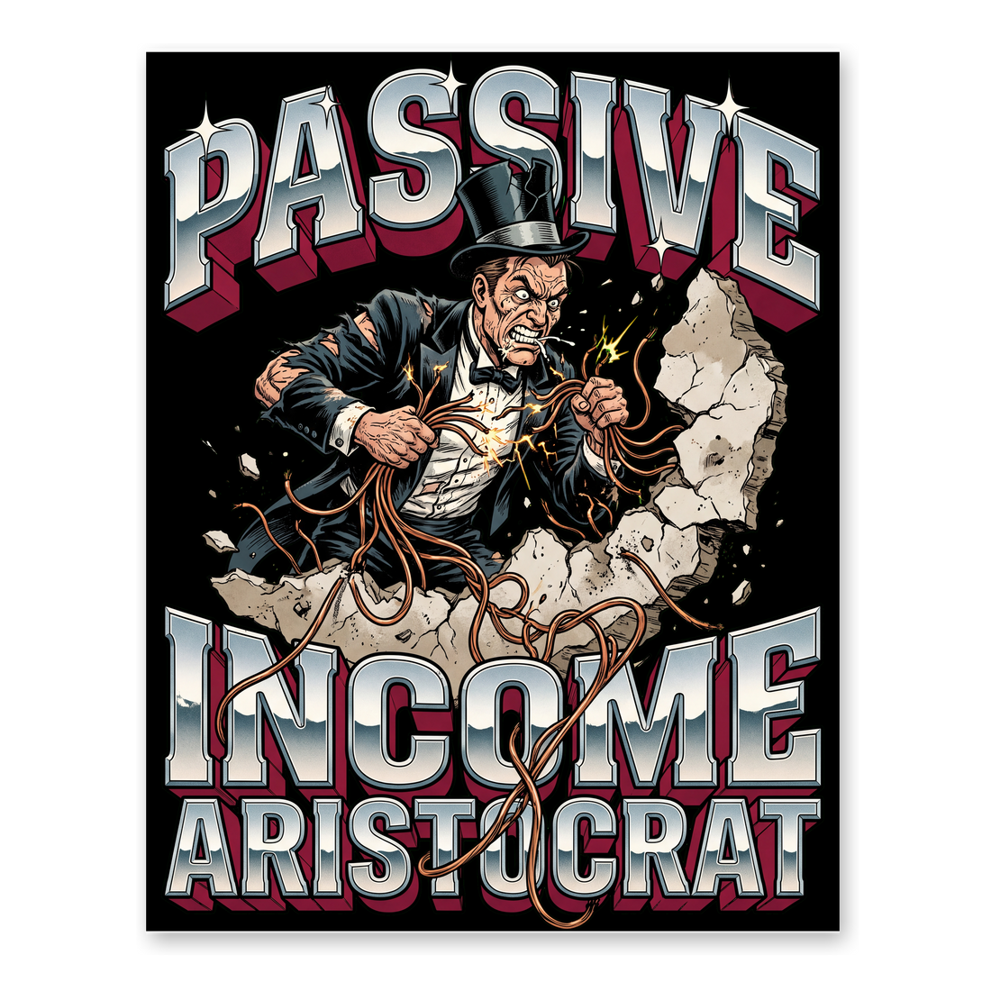 Passive Income Poster — Funny Landlord Real Estate Art