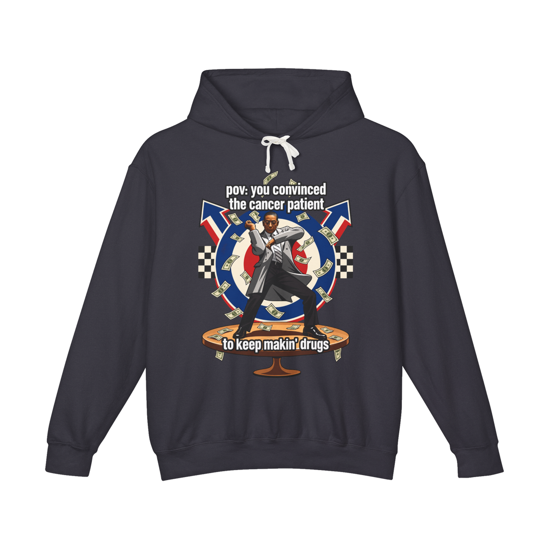 Passive Income POV Hoodie — Funny Gus Fring Breaking Bad — Black