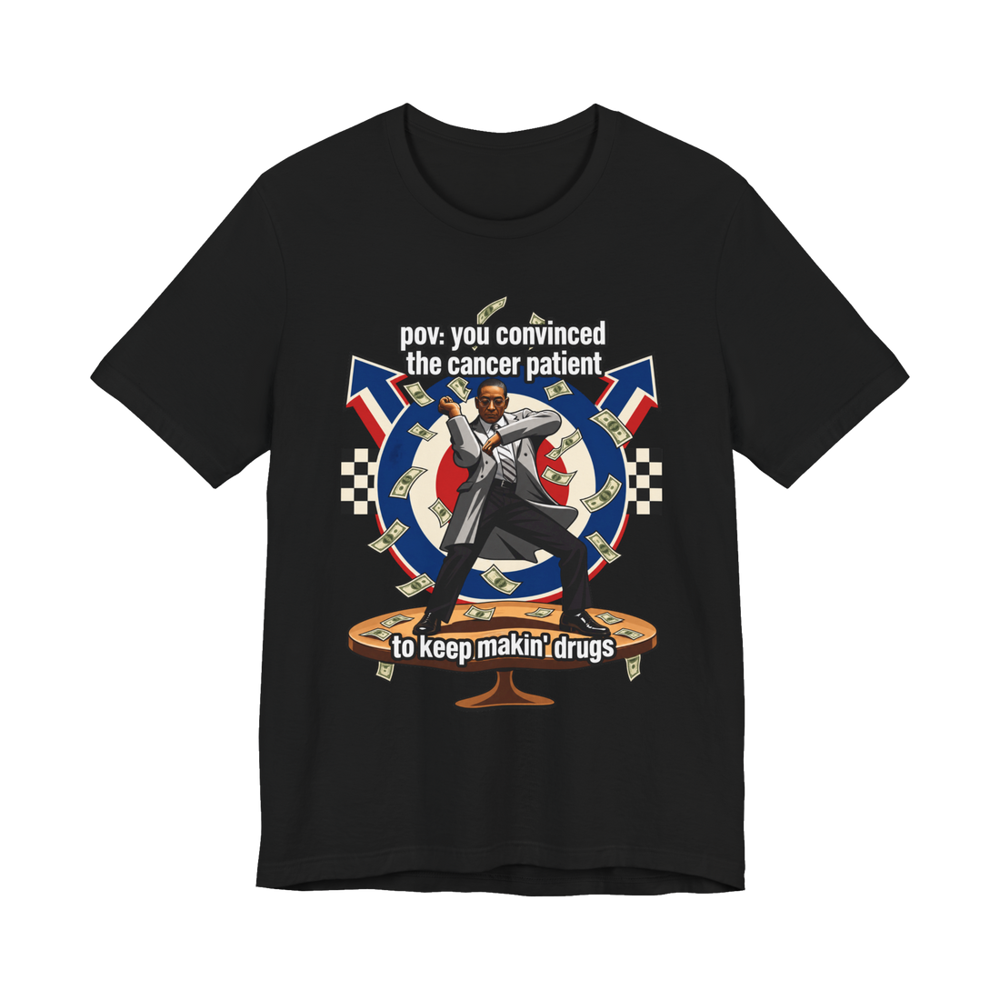 Passive Income POV T-Shirt — Funny Gus Fring Breaking Bad — Black