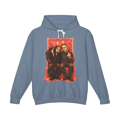 Pastel Slasher Waxworks Hoodie — Funny Ghostface — Blue Jean