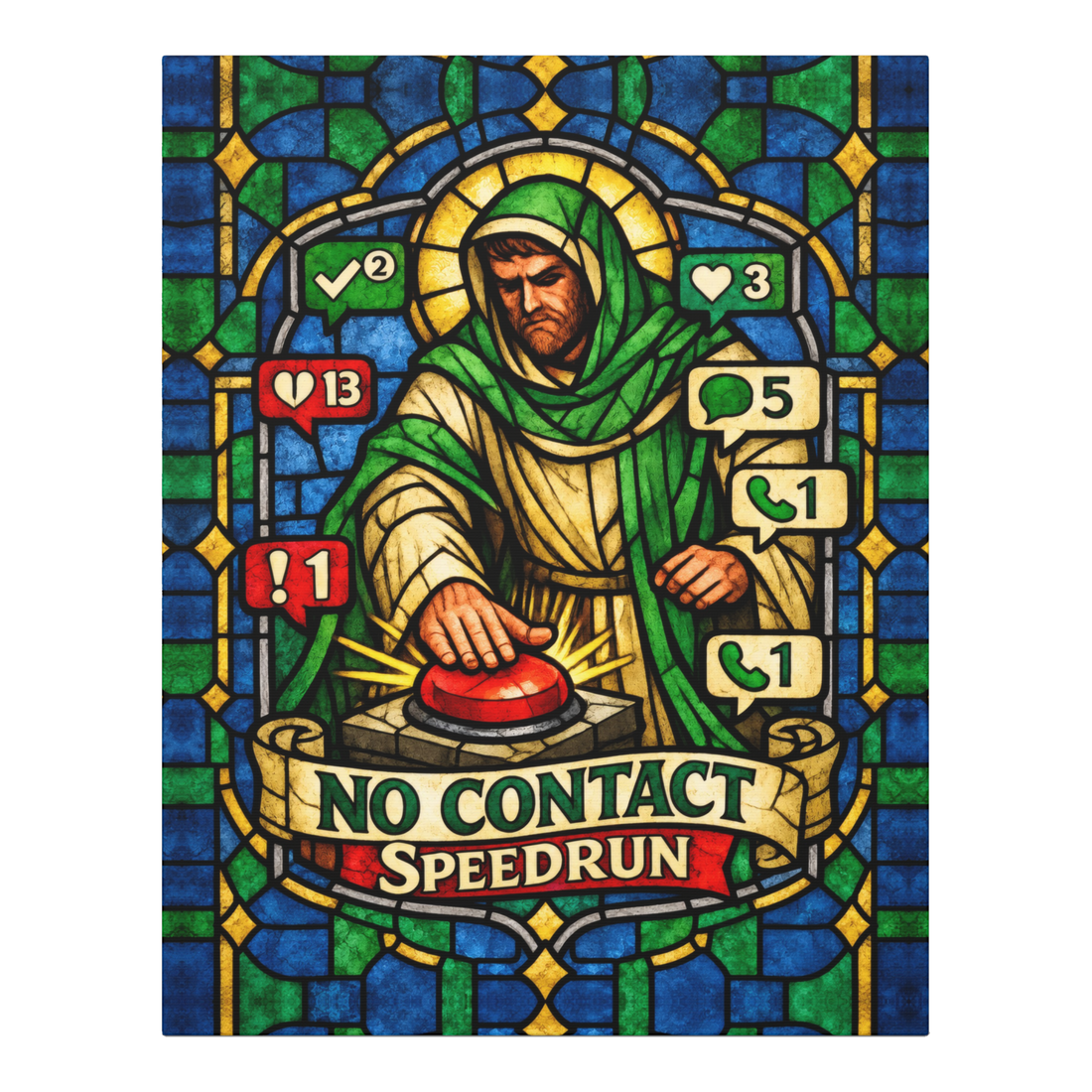 Patron Saint of Blocking Funny Wall Art — 0.75''