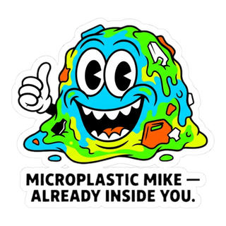 Polymer Pete Microplastics Sticker - Permanent Bloodstream Residency