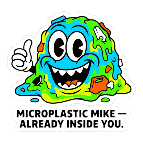 Polymer Pete Microplastics Sticker - Permanent Bloodstream Residency