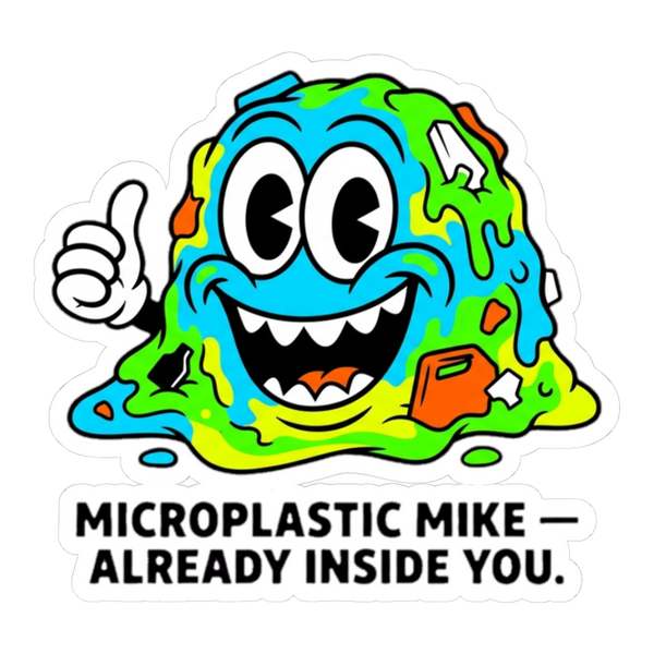 Polymer Pete Microplastics Sticker - Permanent Bloodstream Residency