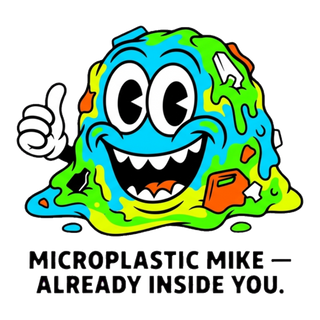 Polymer Pete Microplastics Sticker - Permanent Bloodstream Residency