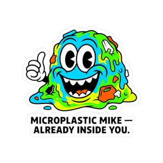 Polymer Pete Microplastics Sticker - Permanent Bloodstream Residency