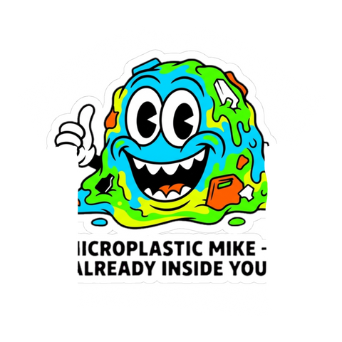 Polymer Pete Microplastics Sticker - Permanent Bloodstream Residency