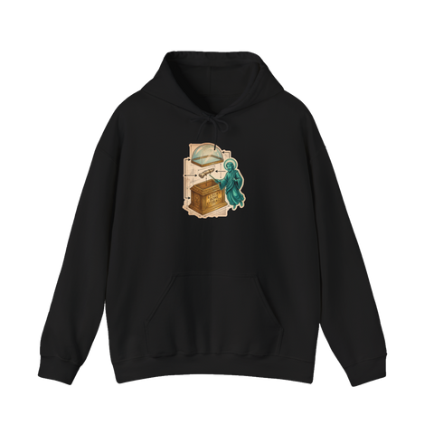 Premium Bone Vault Schematics — Weird Reliquary Hoodie