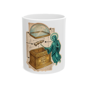 Bone Vault Schematics Mug - Funny Medieval Reliquary Cup