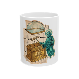 Bone Vault Schematics Mug - Funny Medieval Reliquary Cup