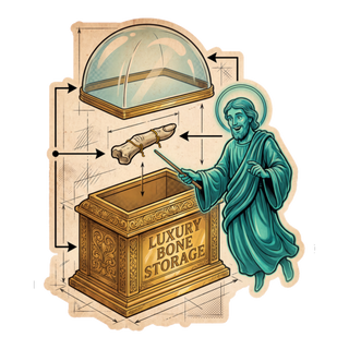 Bone Vault Schematics - Funny Gothic Reliquary Sticker
