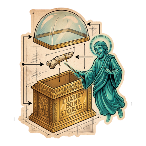 Bone Vault Schematics - Funny Gothic Reliquary Sticker