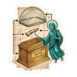 Bone Vault Schematics - Funny Gothic Reliquary Sticker