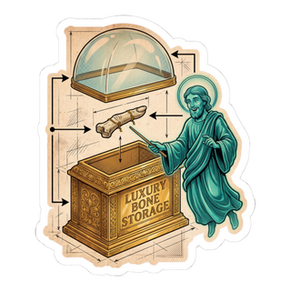Bone Vault Schematics - Funny Gothic Reliquary Sticker