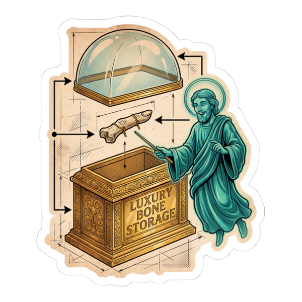 Bone Vault Schematics - Funny Gothic Reliquary Sticker