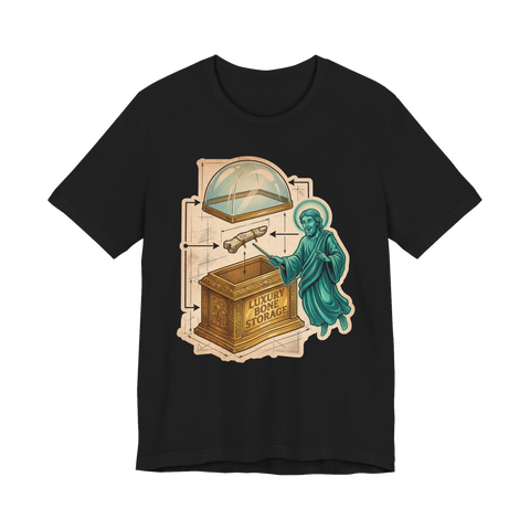 Premium Bone Vault Schematics — Funny Medieval History Tee — Black