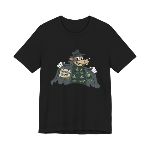Premium Unverified Claims Tee — Funny Internet Meme Shirt — Black