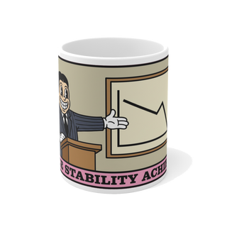 Price Stability Achieved Mug — Funny Economics Inflation Cup