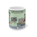 Processing Your Claim — Funny Dark Humor Retirement Mug — view 1