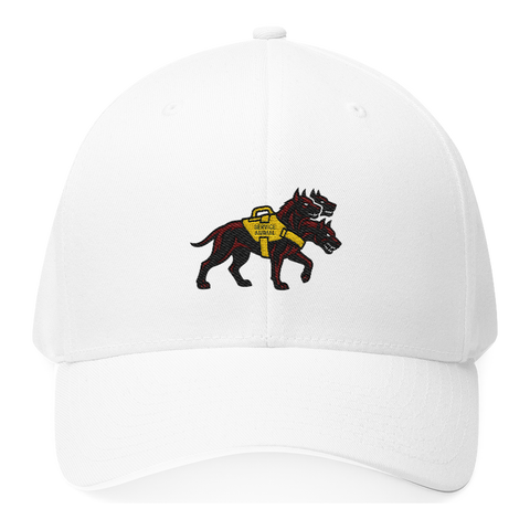 Registered Emotional Support Hellhound Hat — Funny Cerberus — White