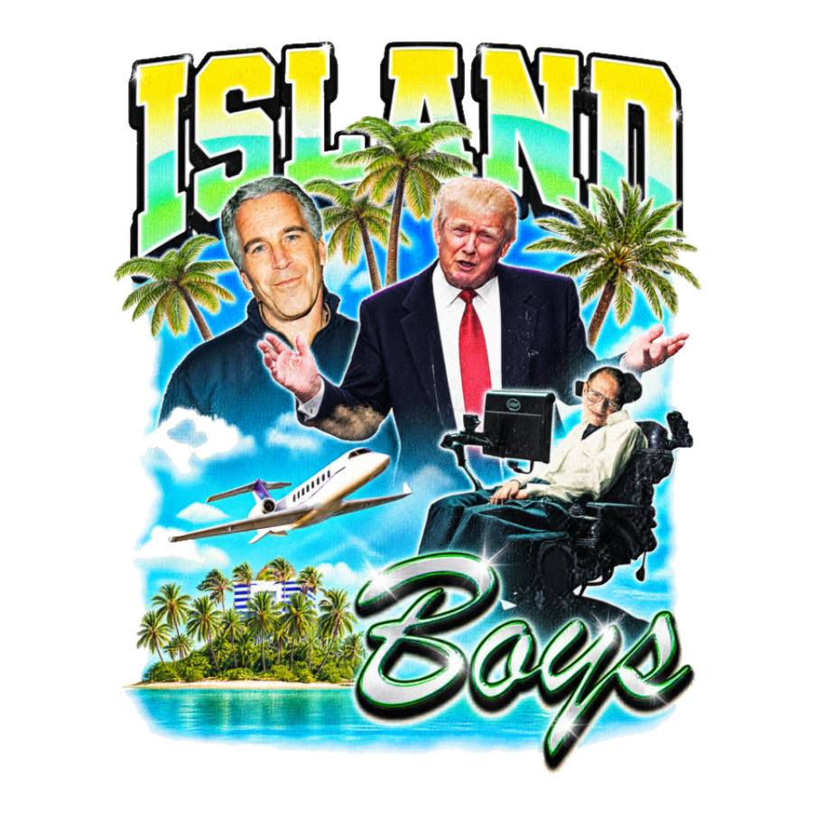 Saint James Island Boys Bootleg Sticker — Jeffrey Epstein Donald Trump — White