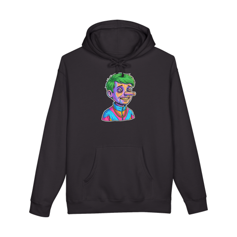 Sawed-Off Liar — Cursed Wooden Boy Hoodie — Black