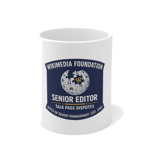Senior Editor, Talk Page Disputes — Mug