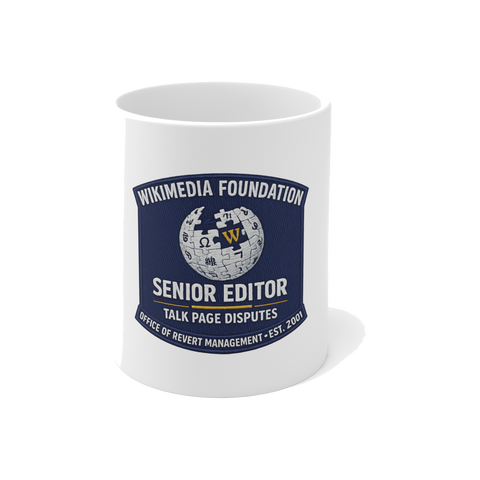 Senior Editor, Talk Page Disputes — Mug