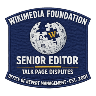 SENIOR EDITOR, TALK PAGE DISPUTES — Sticker