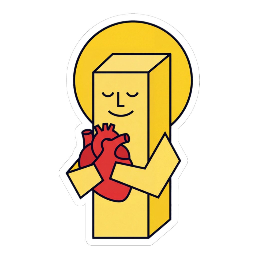 Shhh It's Sleeping Sticker — Funny Butter Heart Attack — White