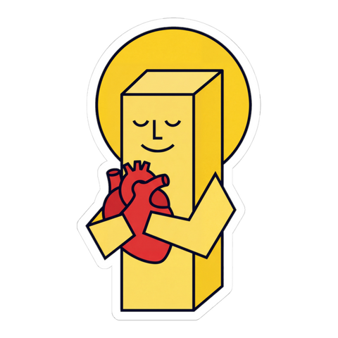 Shhh It's Sleeping Sticker — Funny Butter Heart Attack — White
