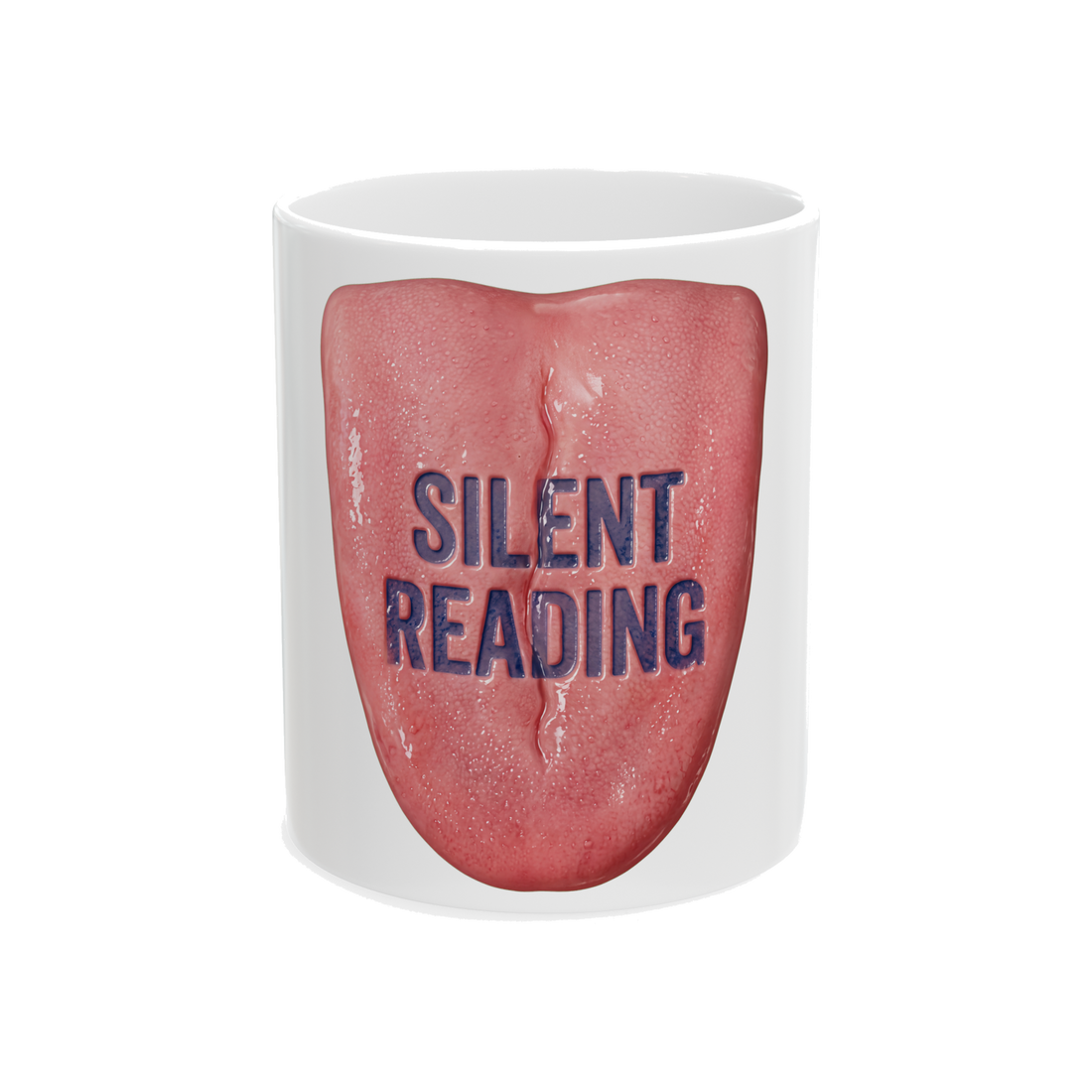 Silent Reading Flesh Wedge — Funny Retro Teacher Mug
