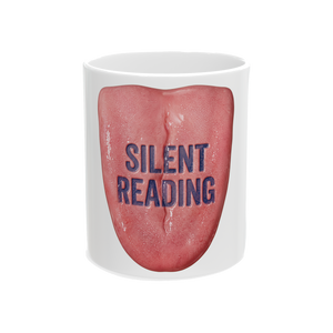 Silent Reading Flesh Wedge — Funny Retro Teacher Mug