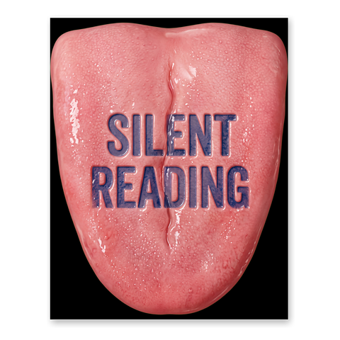 Silent Reading Flesh Wedge Poster — Creepy Classroom Decor