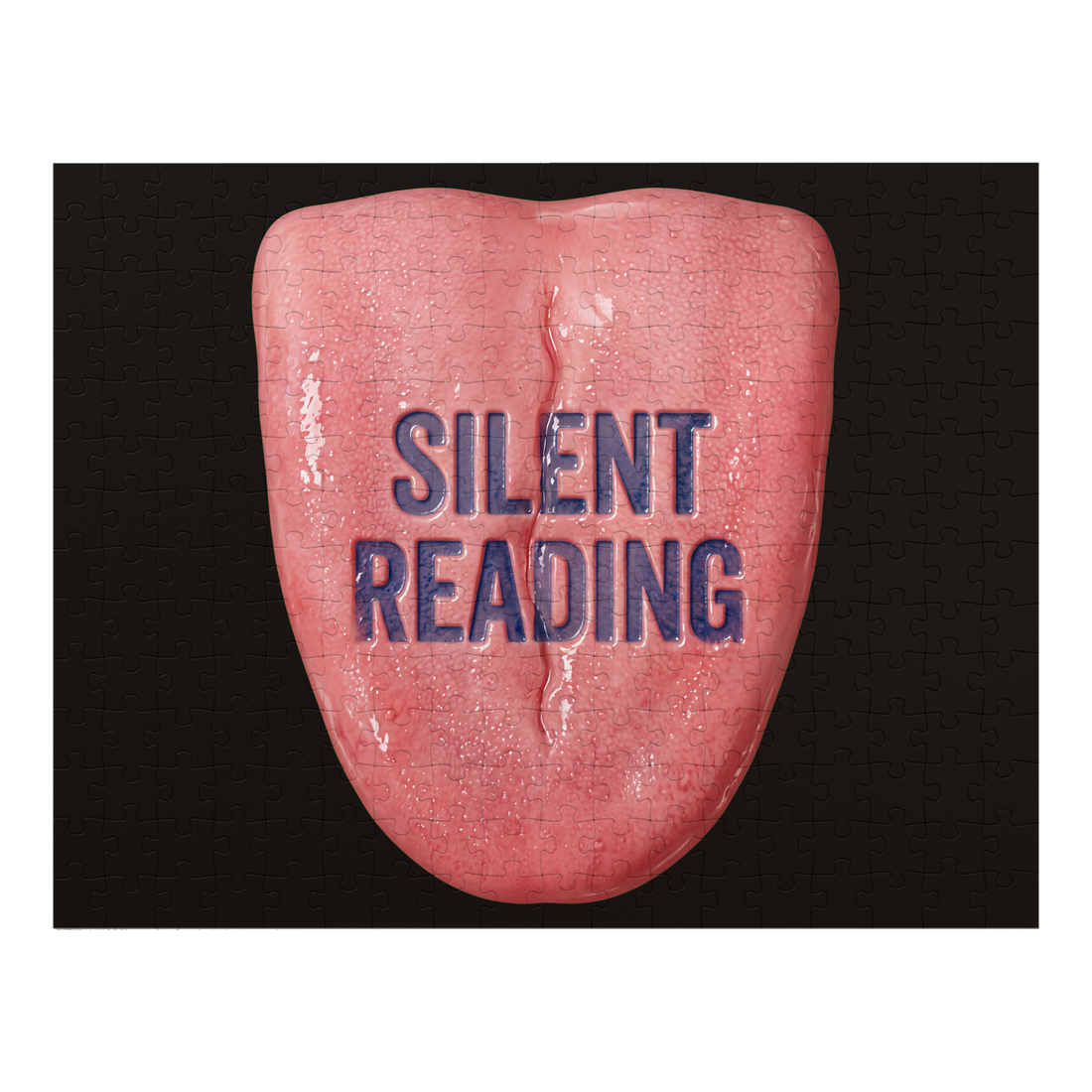 Silent Reading Flesh Wedge — Funny Body Horror Jigsaw Puzzle
