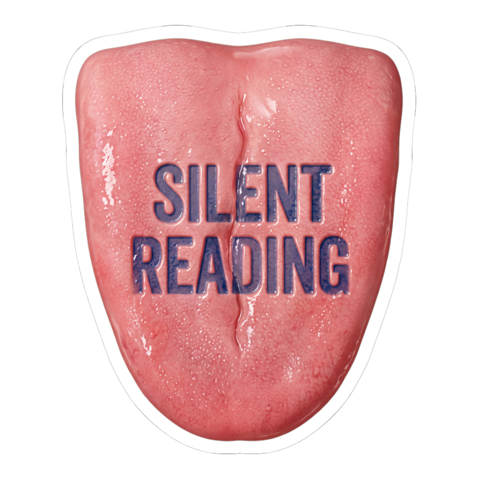 Silent Reading Flesh Wedge — Sticker